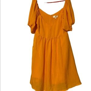 Bubble sleeve mini dress